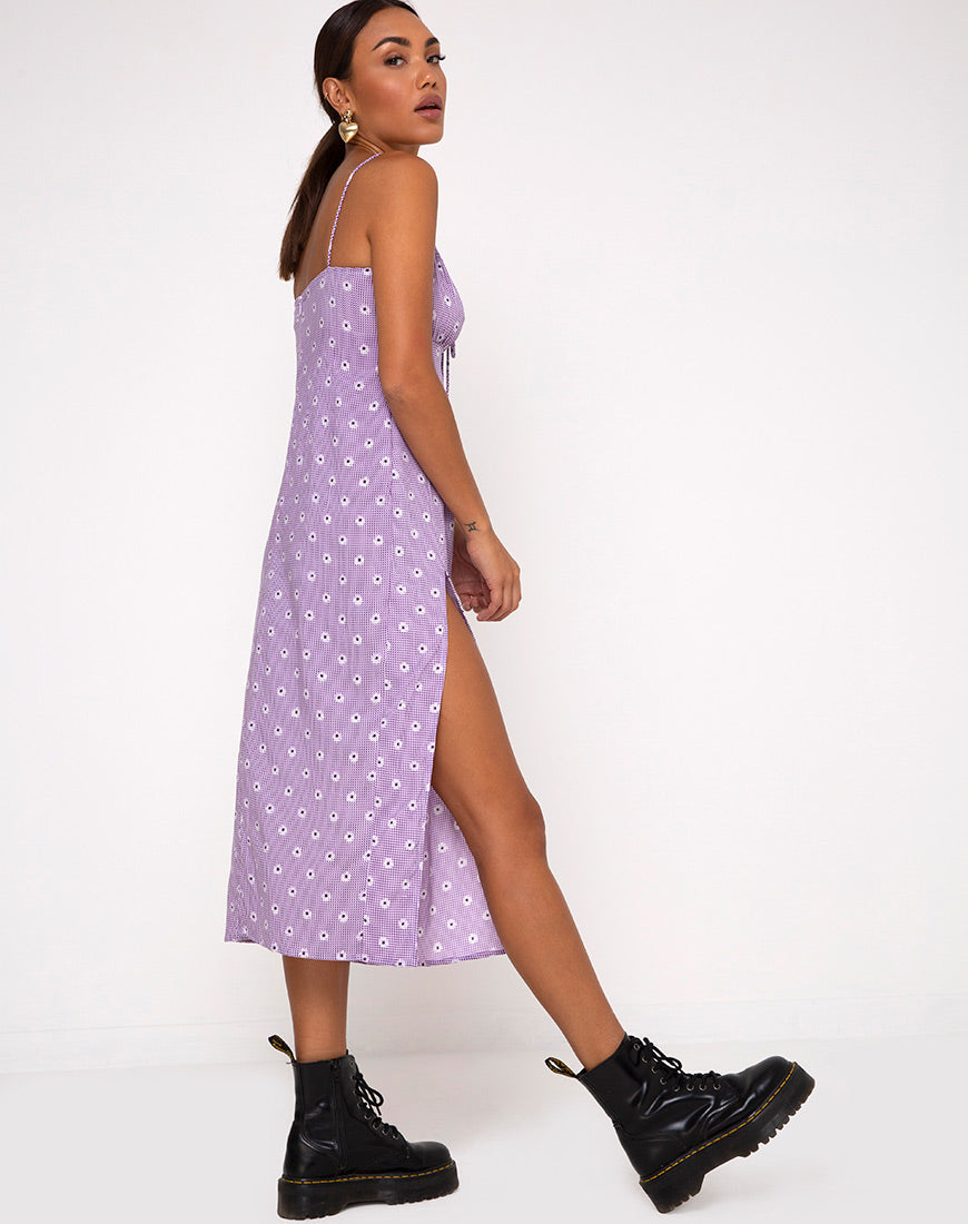 Strappy Lavender Floral Midi Dress | Cypress – motelrocks.com