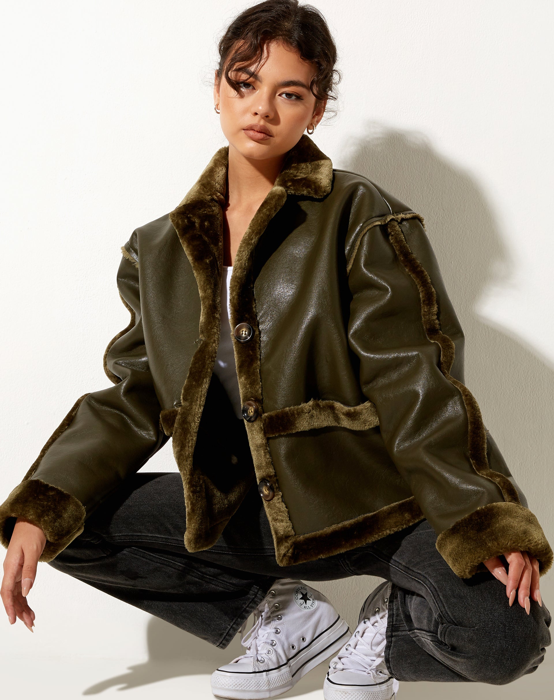 Dark olive green clearance jacket