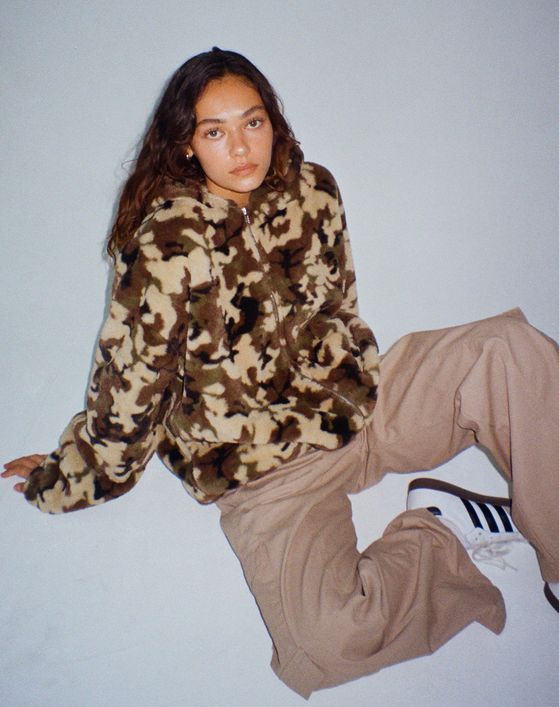 Camo hot sale fur hoodie