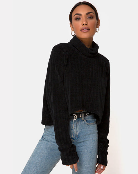 Cropped 2024 chenille jumper