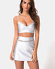 Image of Ewi Mini Skirt in Silver Metallic