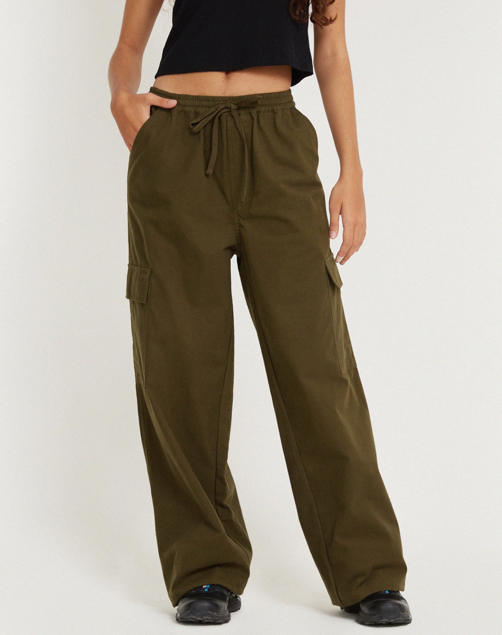 Gather paperboy pants army green with Hablon weave  wearherman