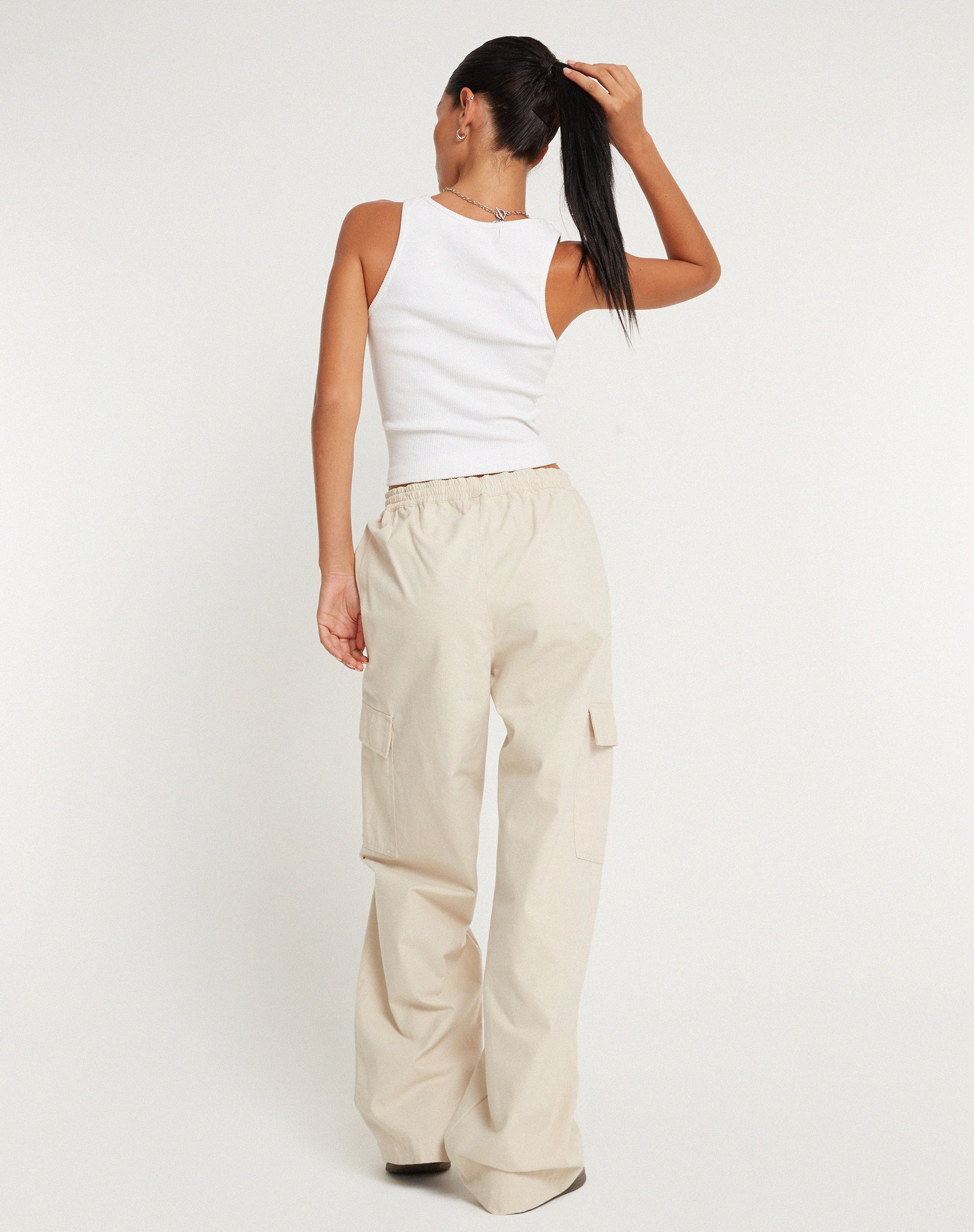 Magma - Plain Wide Leg Cargo Pants, YesStyle