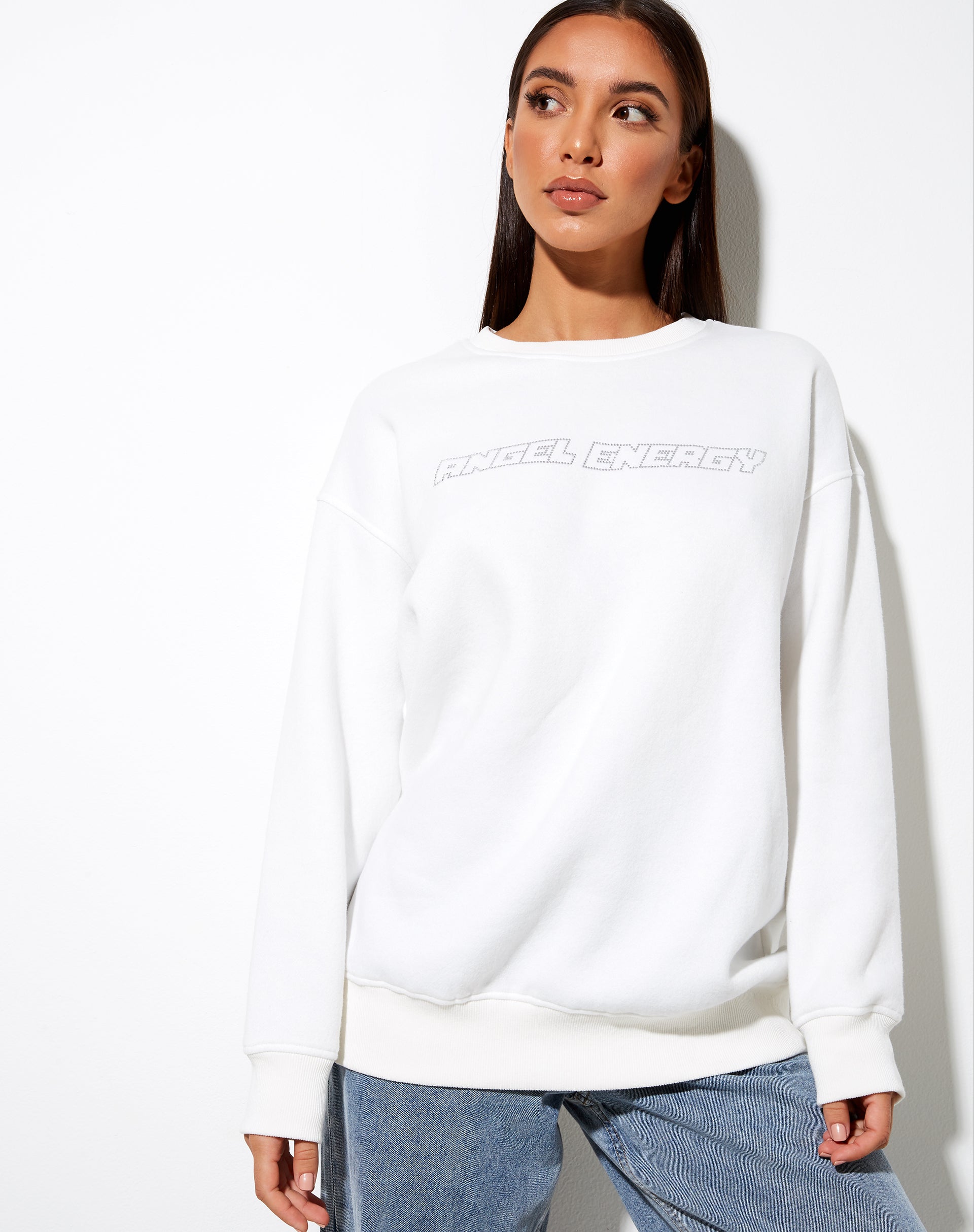 Glowee Sweatshirt in Warm White Angel Energy Hotfix