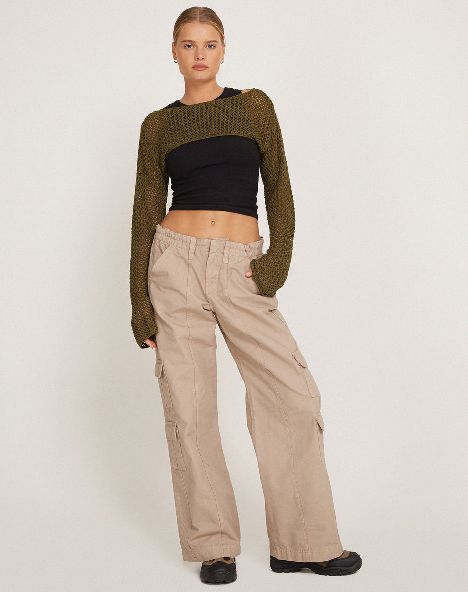 Olive Green Bolero Top | Hanita – motelrocks.com