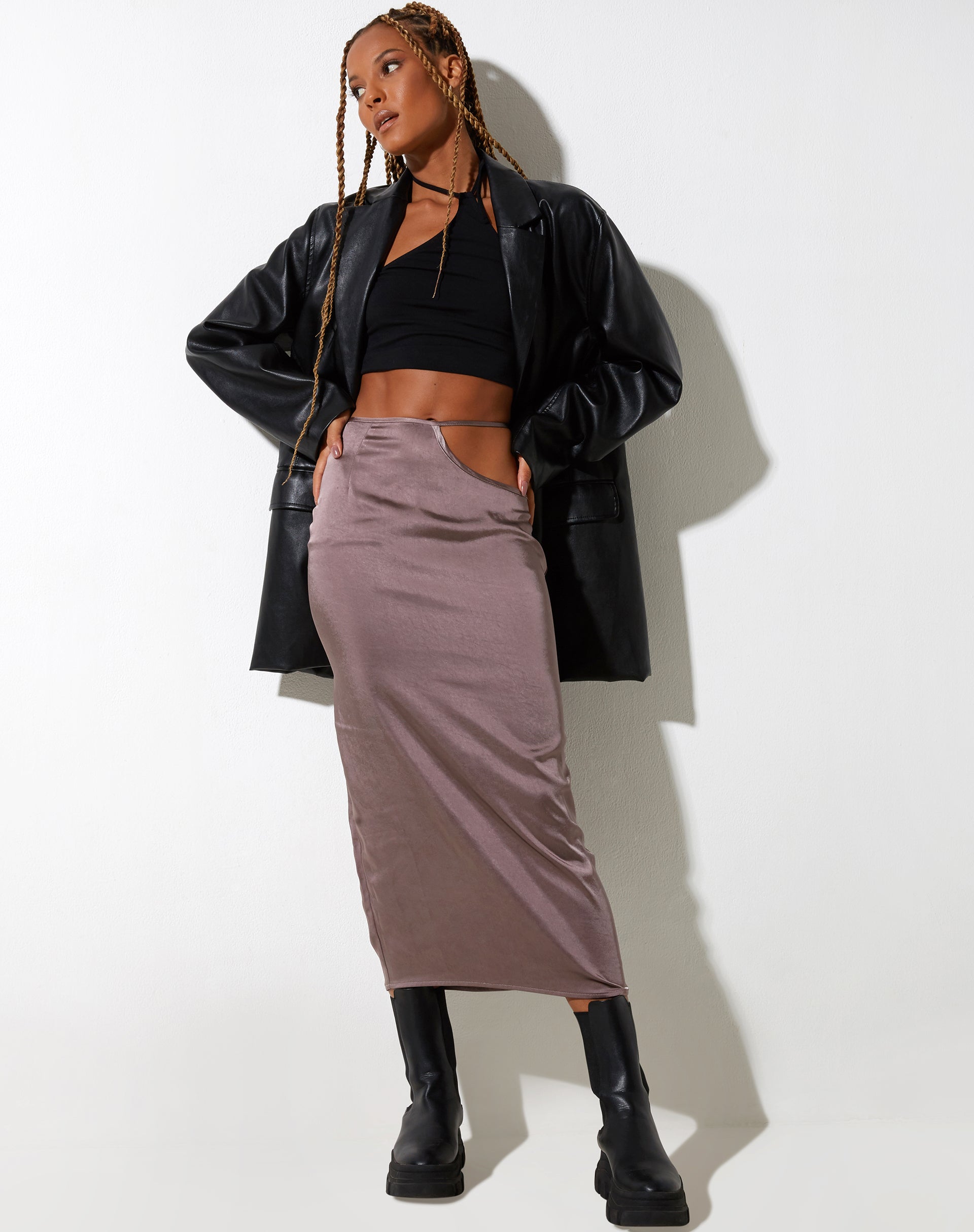 Missguided slip deals skirt