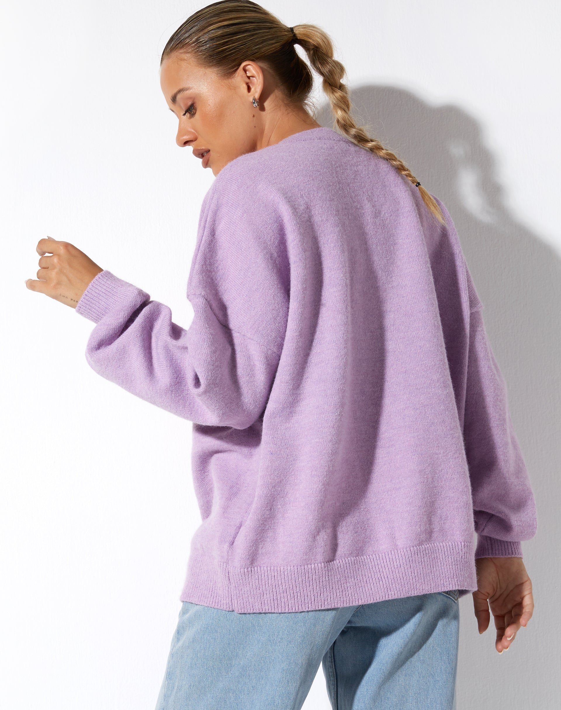 Lilac oversized jumper sale