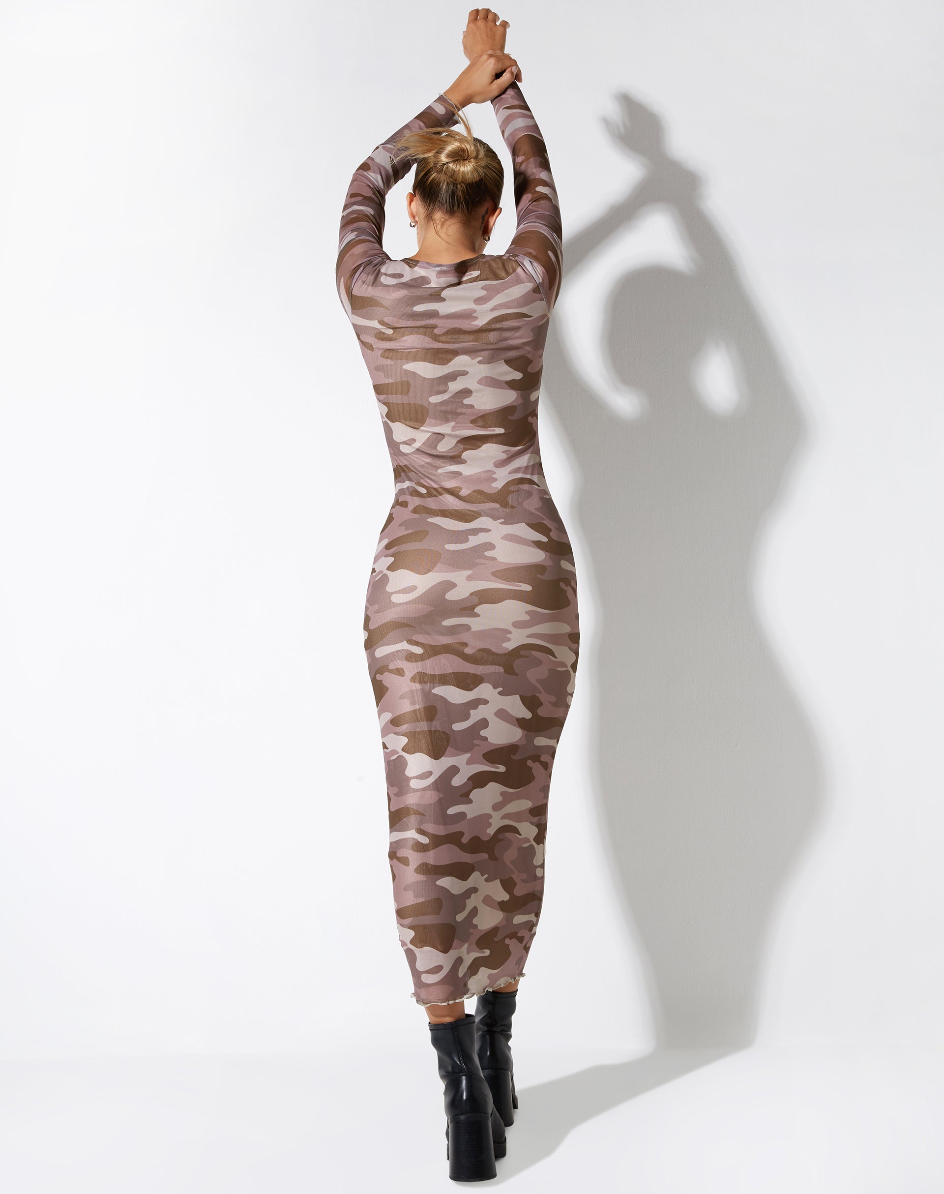 Long sleeve 2025 camo dress