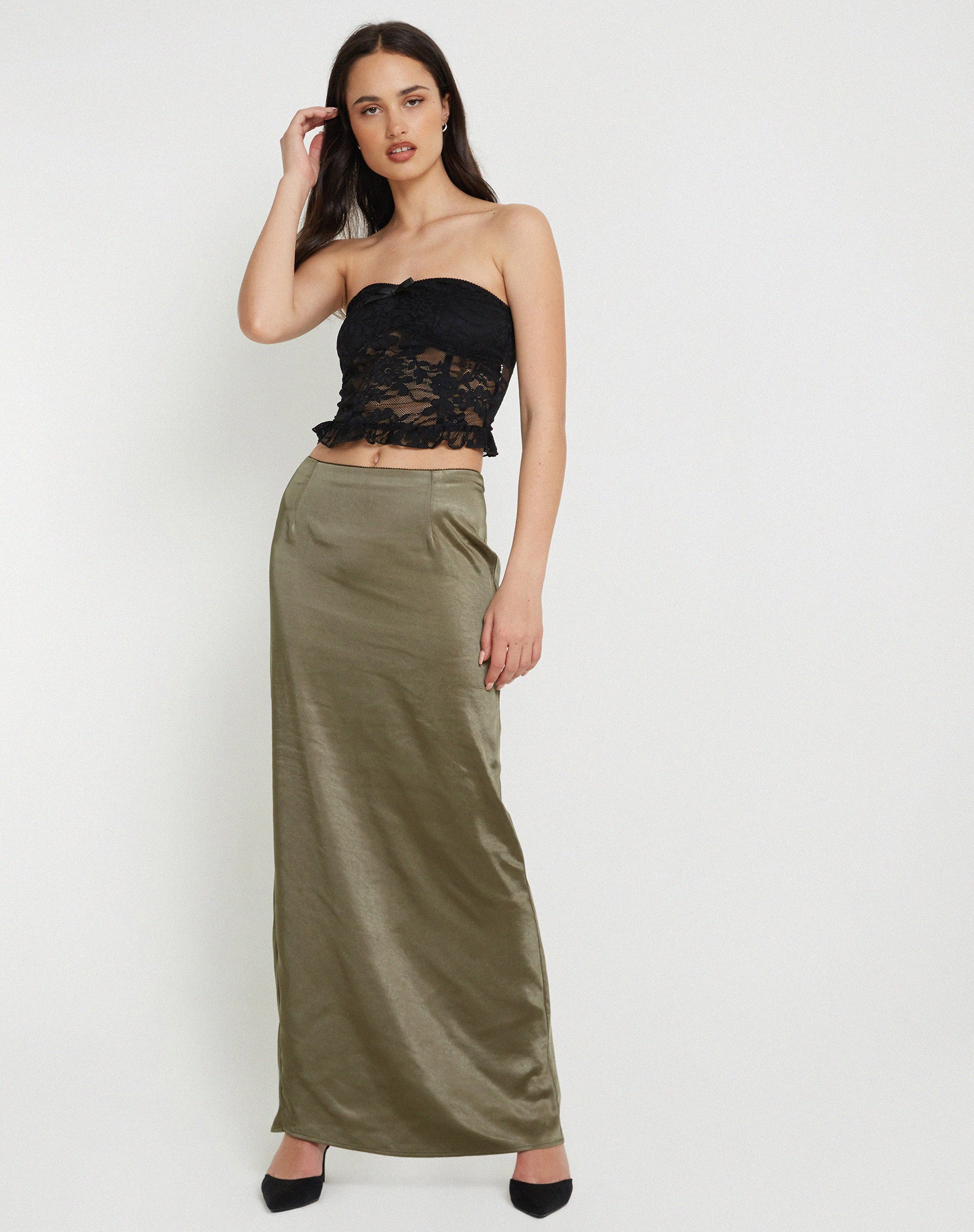 Maxi skirt with outlet tube top