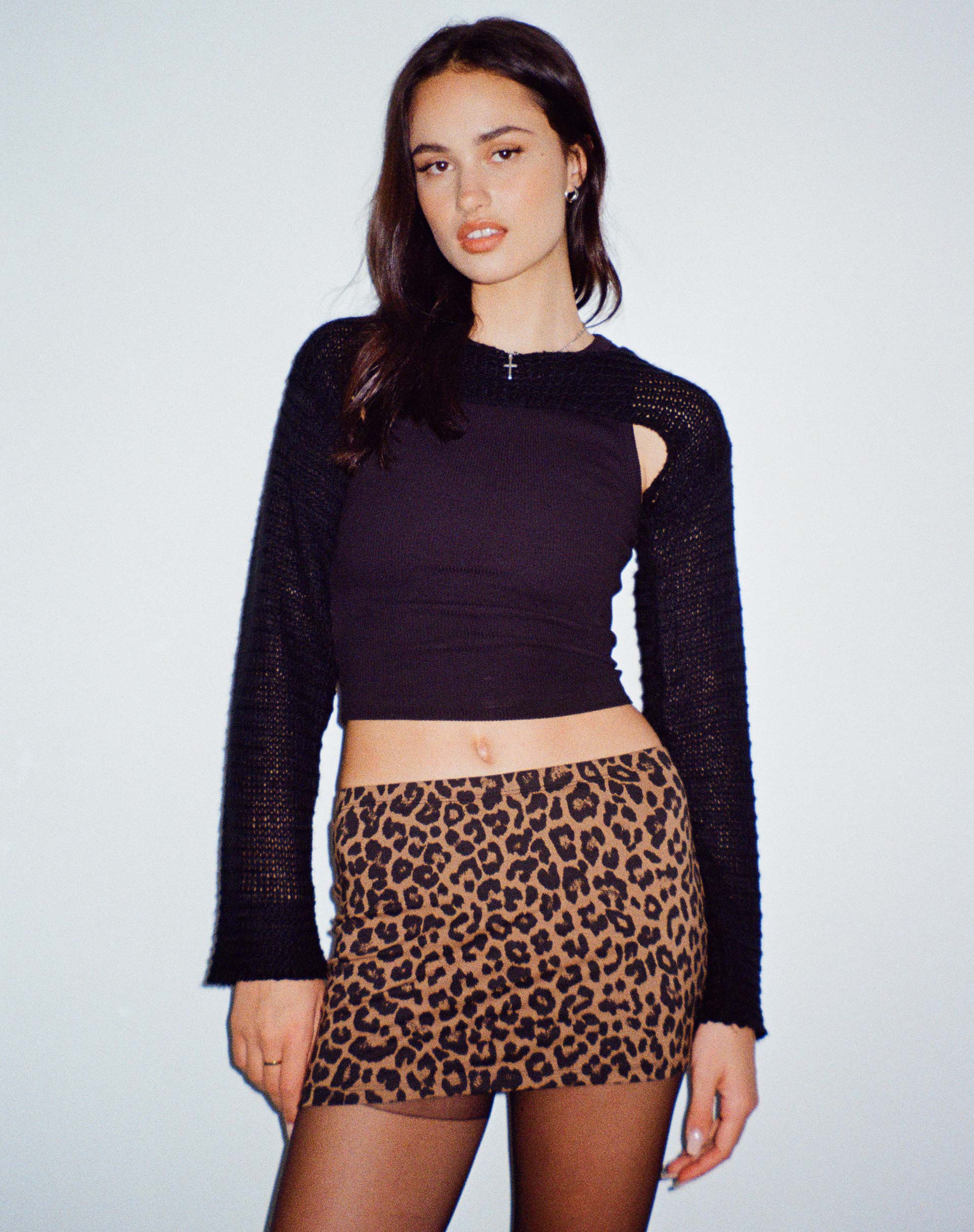 Leopard skirt motel rocks best sale