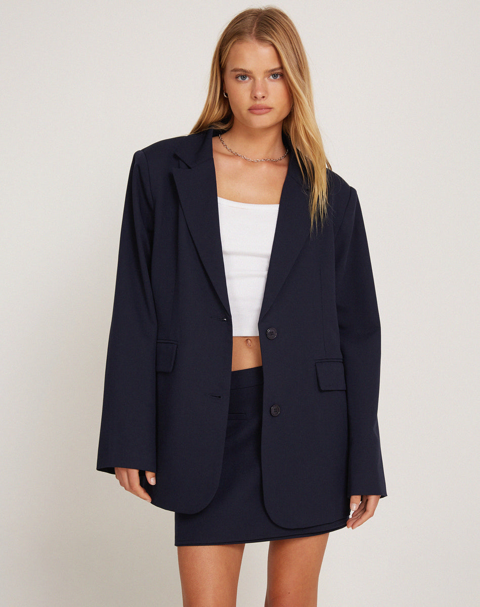 Tailoring Navy Blazer | Maiwa – motelrocks.com