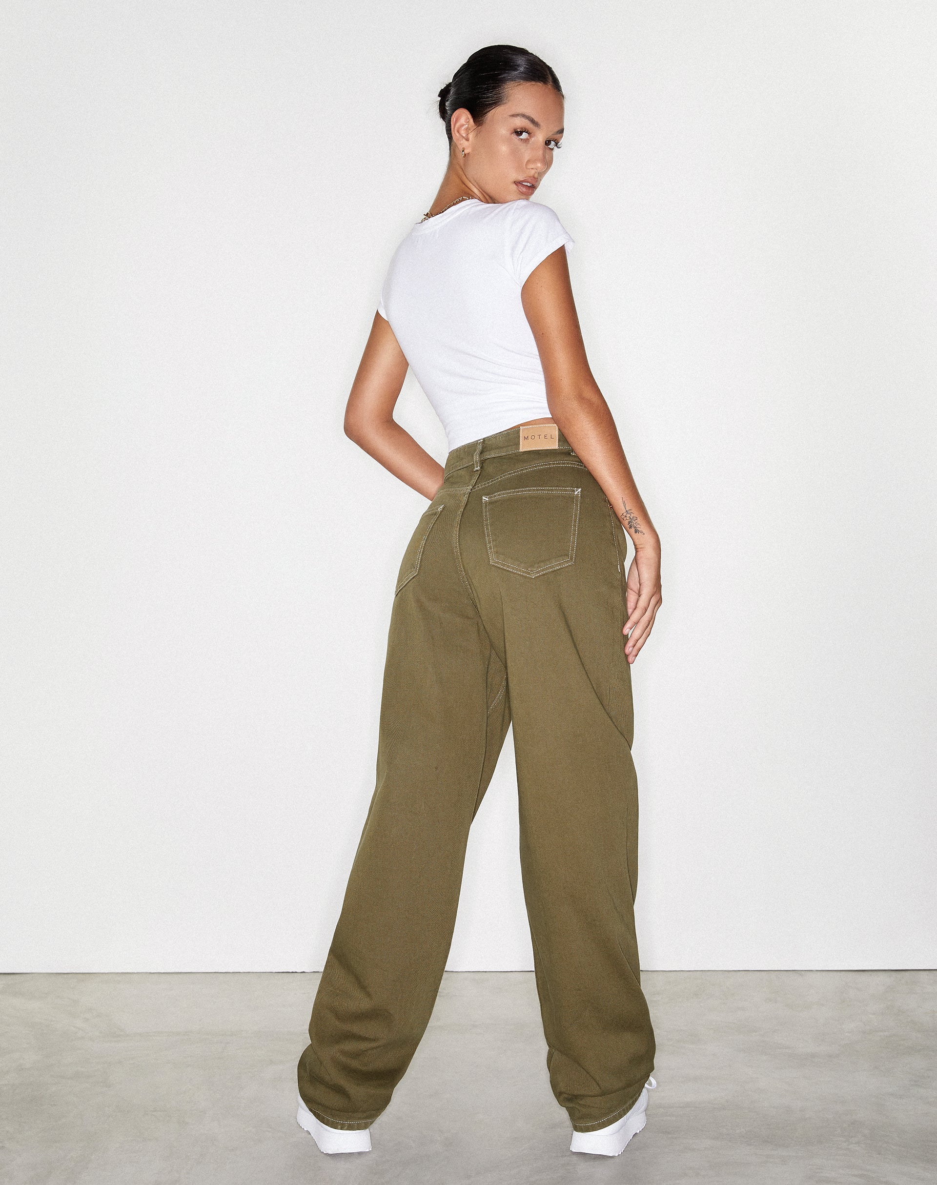 Military hot sale green jeans