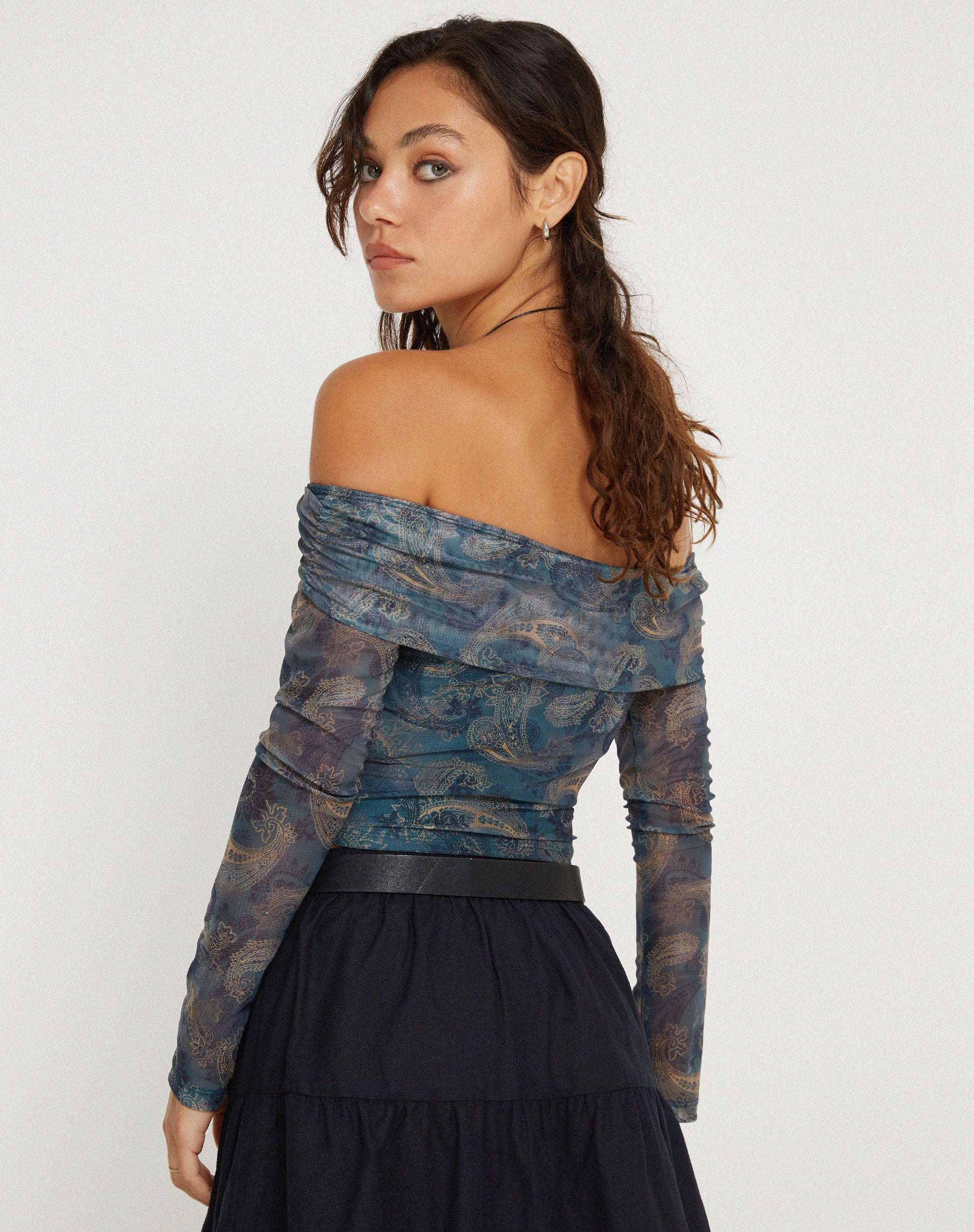 Motel hotsell Rocks lace off the shoulder top