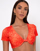 Image of Notya Bikini Top in Sand Leopard Orange