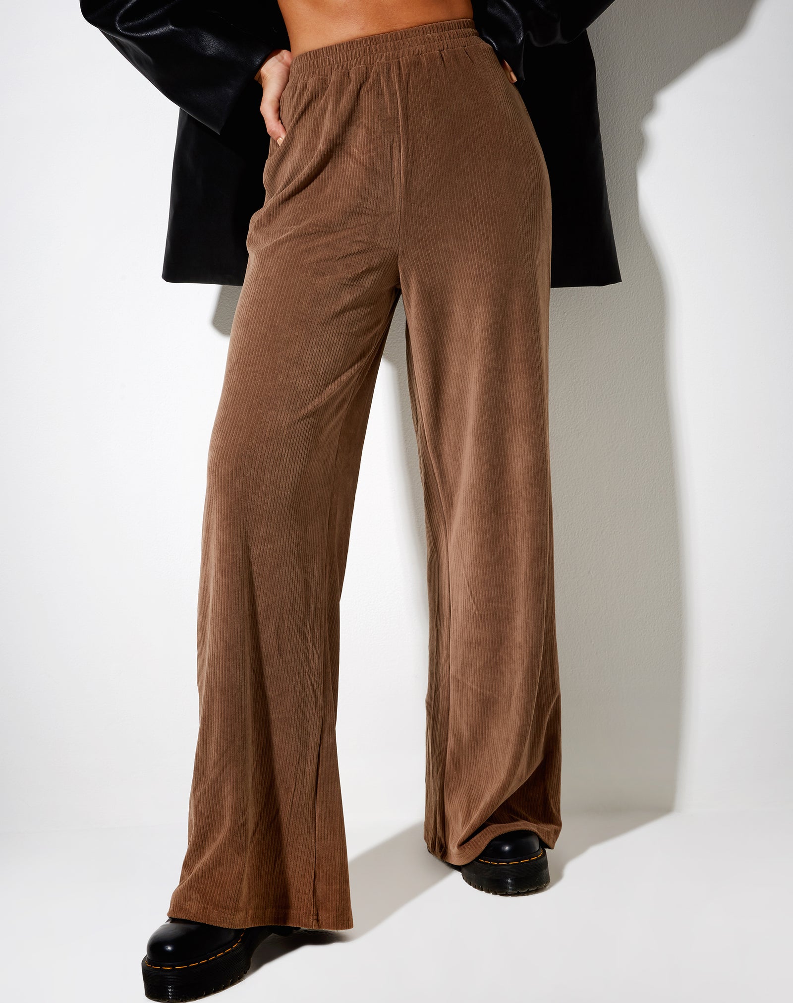 Velvet Wide Leg Trousers