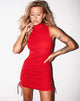 Image of Ady Bodycon Dress in Rib Racing Red