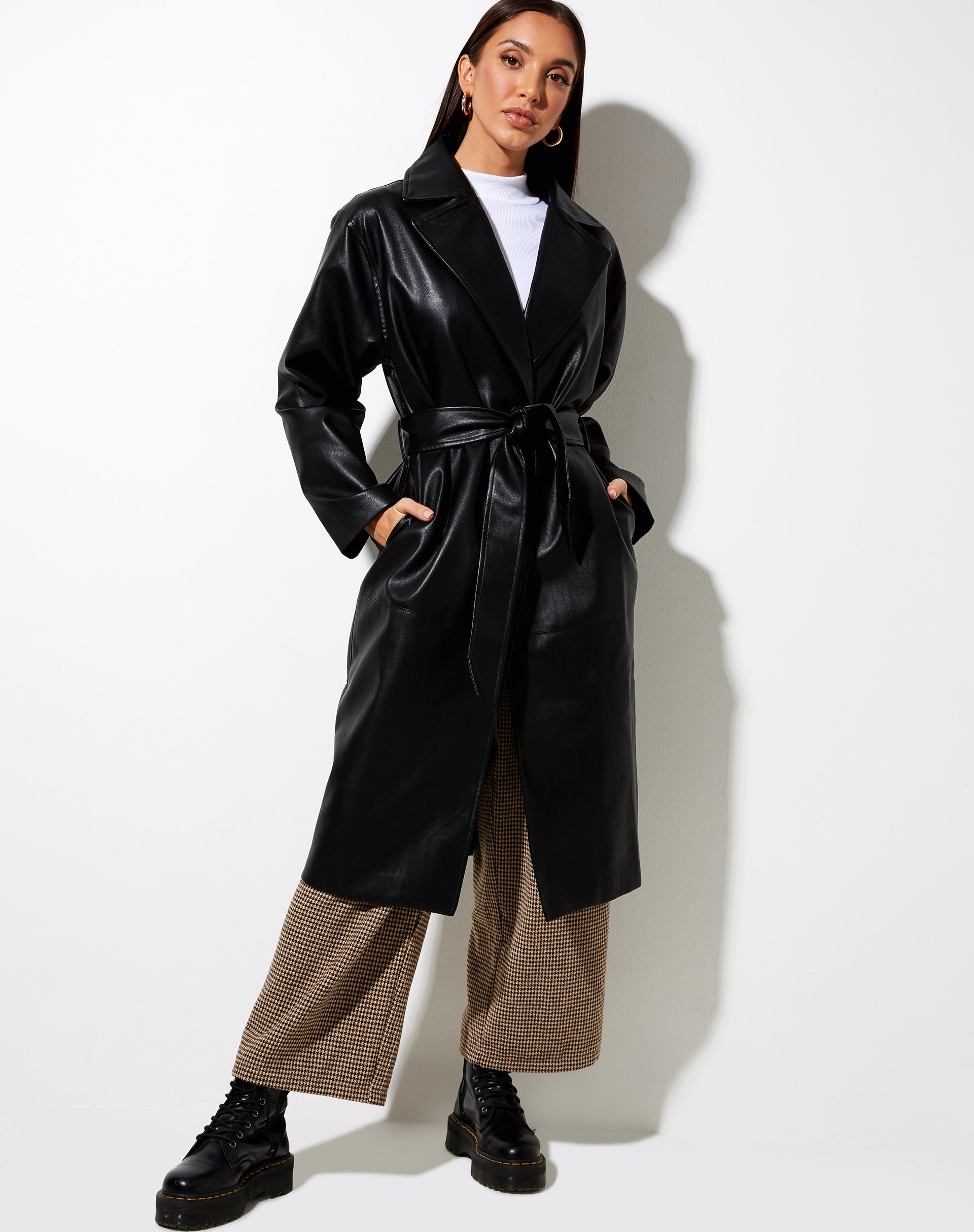 Black longline 2024 duster coat