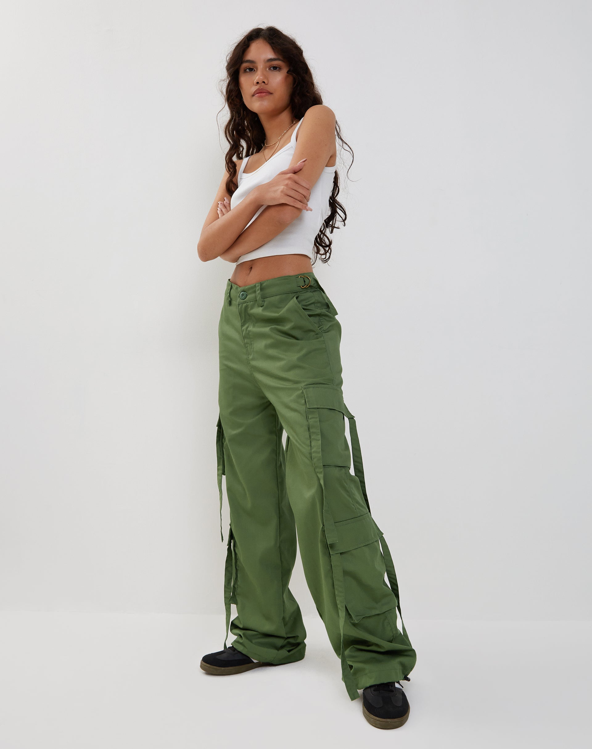 Cargo pants for deals women green