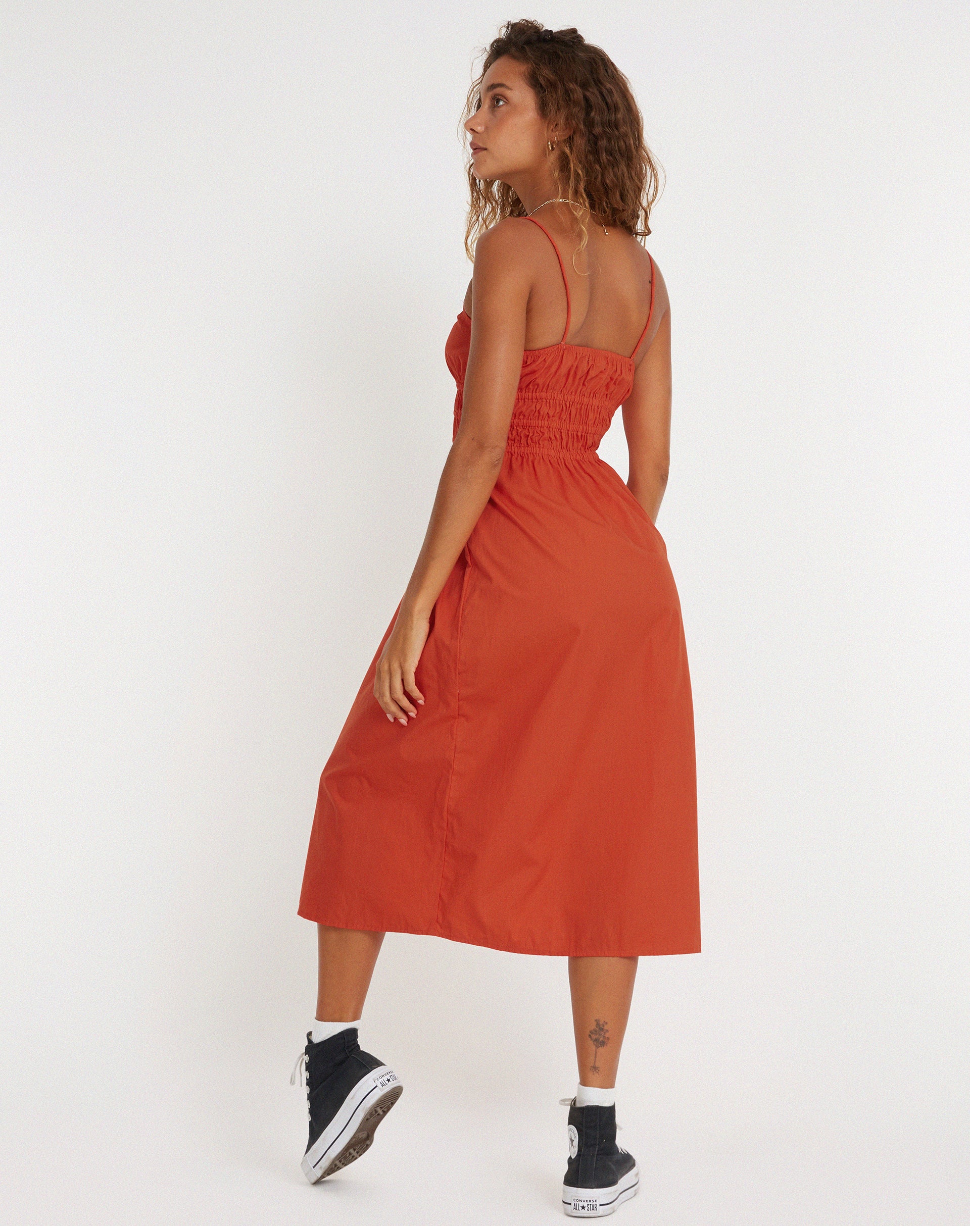 Midi dress and on sale converse