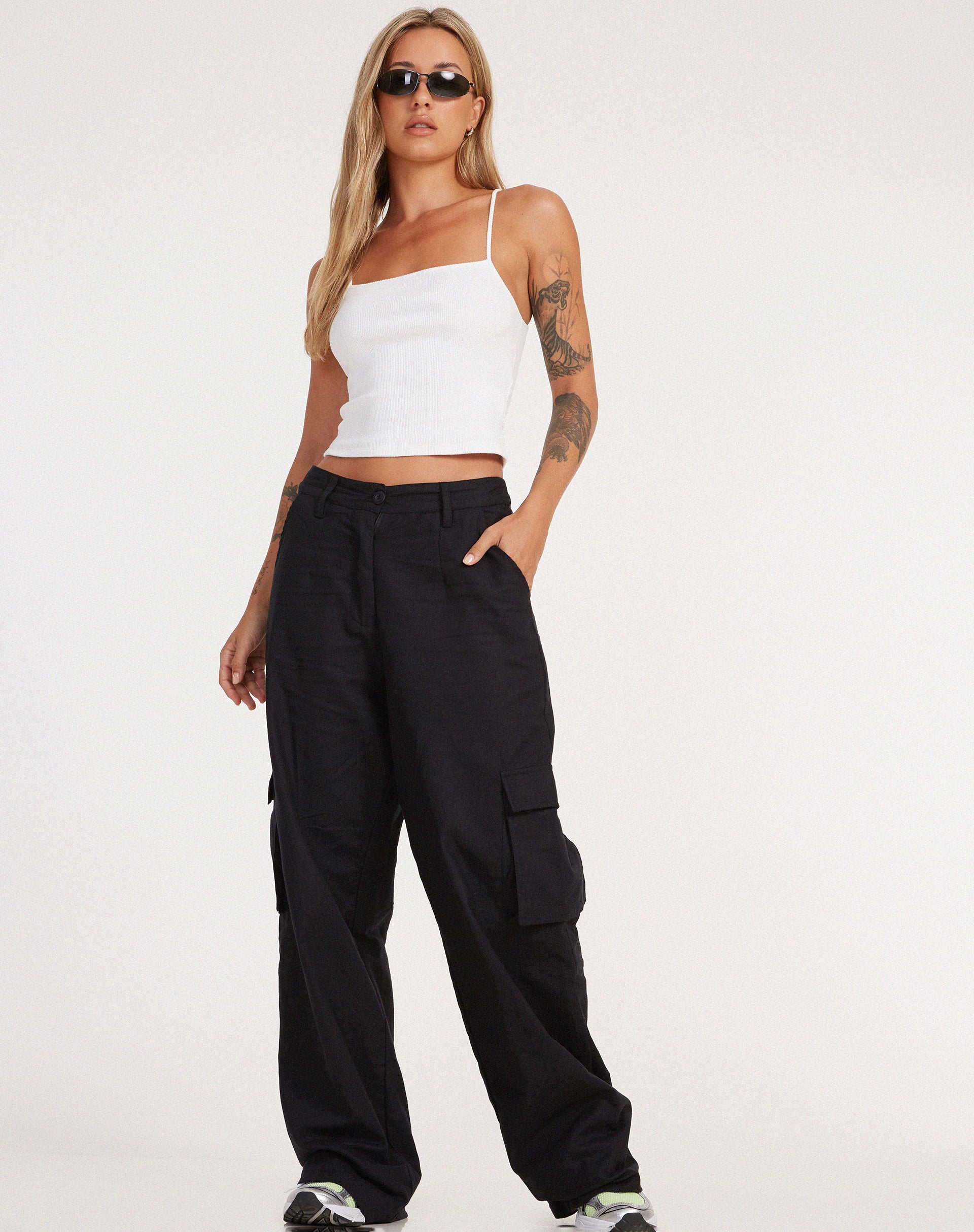 Tall Regular Fit Cargo Trousers  boohoo