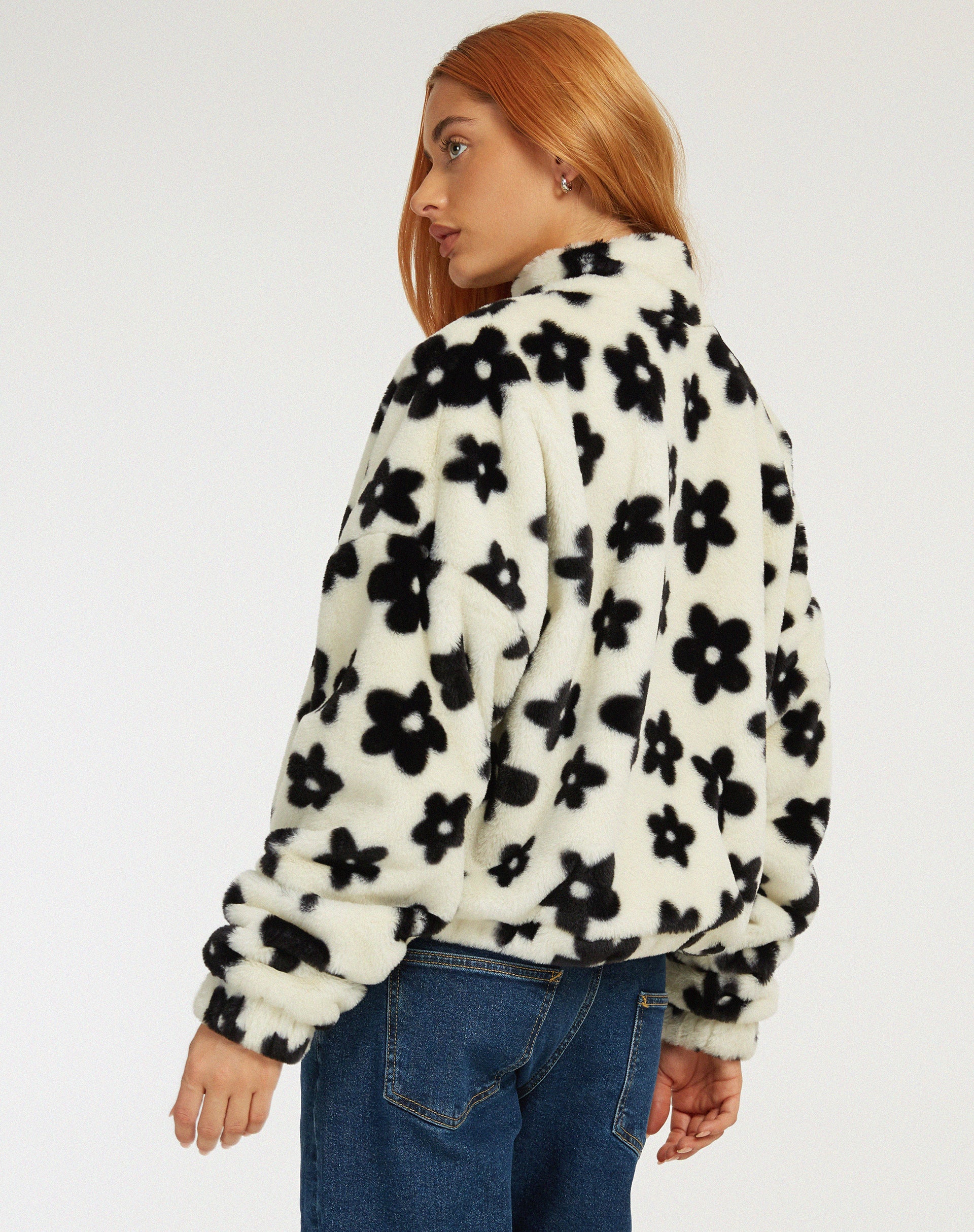 Black and white outlet animal print jacket