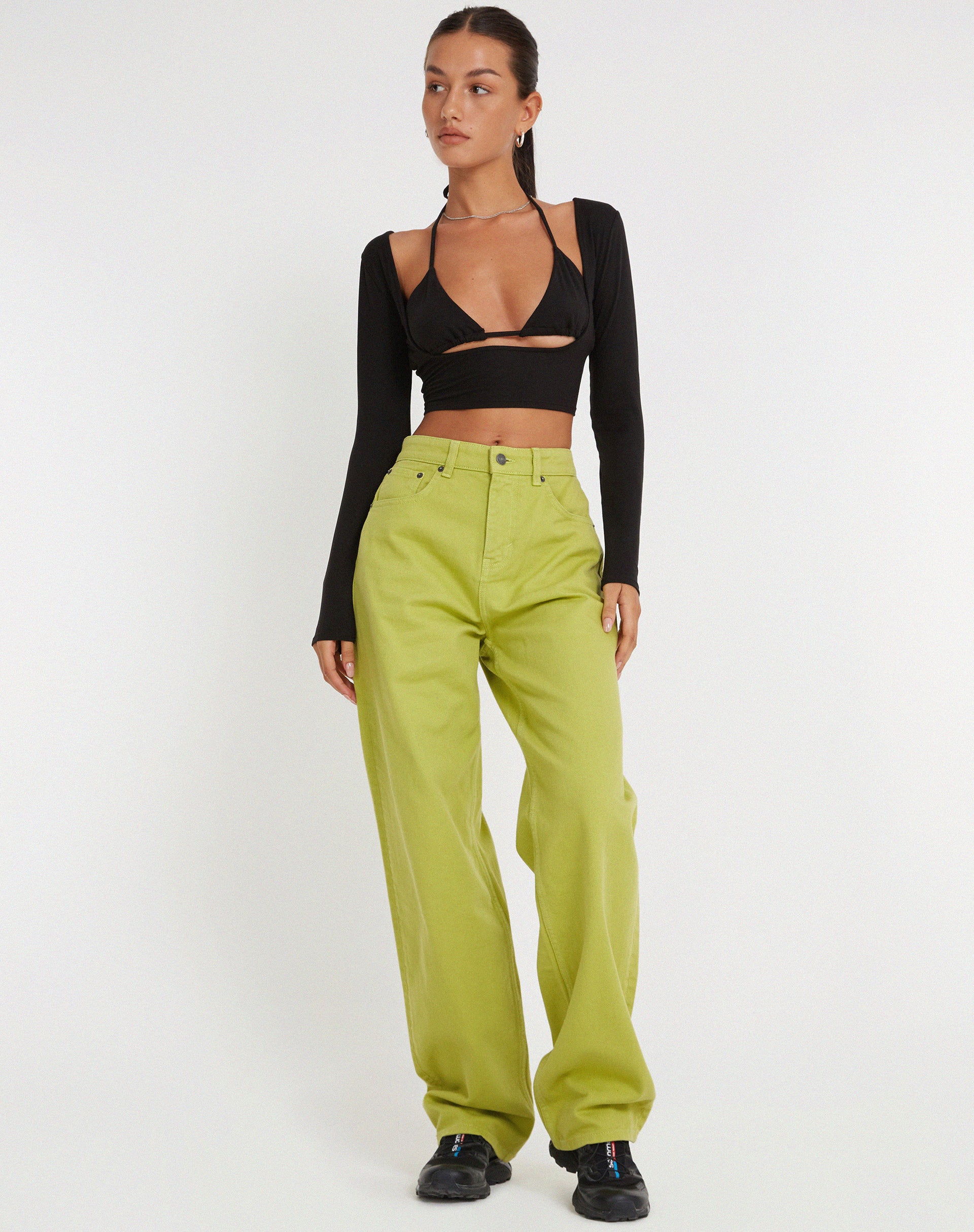 Neon green best sale jeans womens