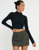 image of Quelia Crop Top in Black