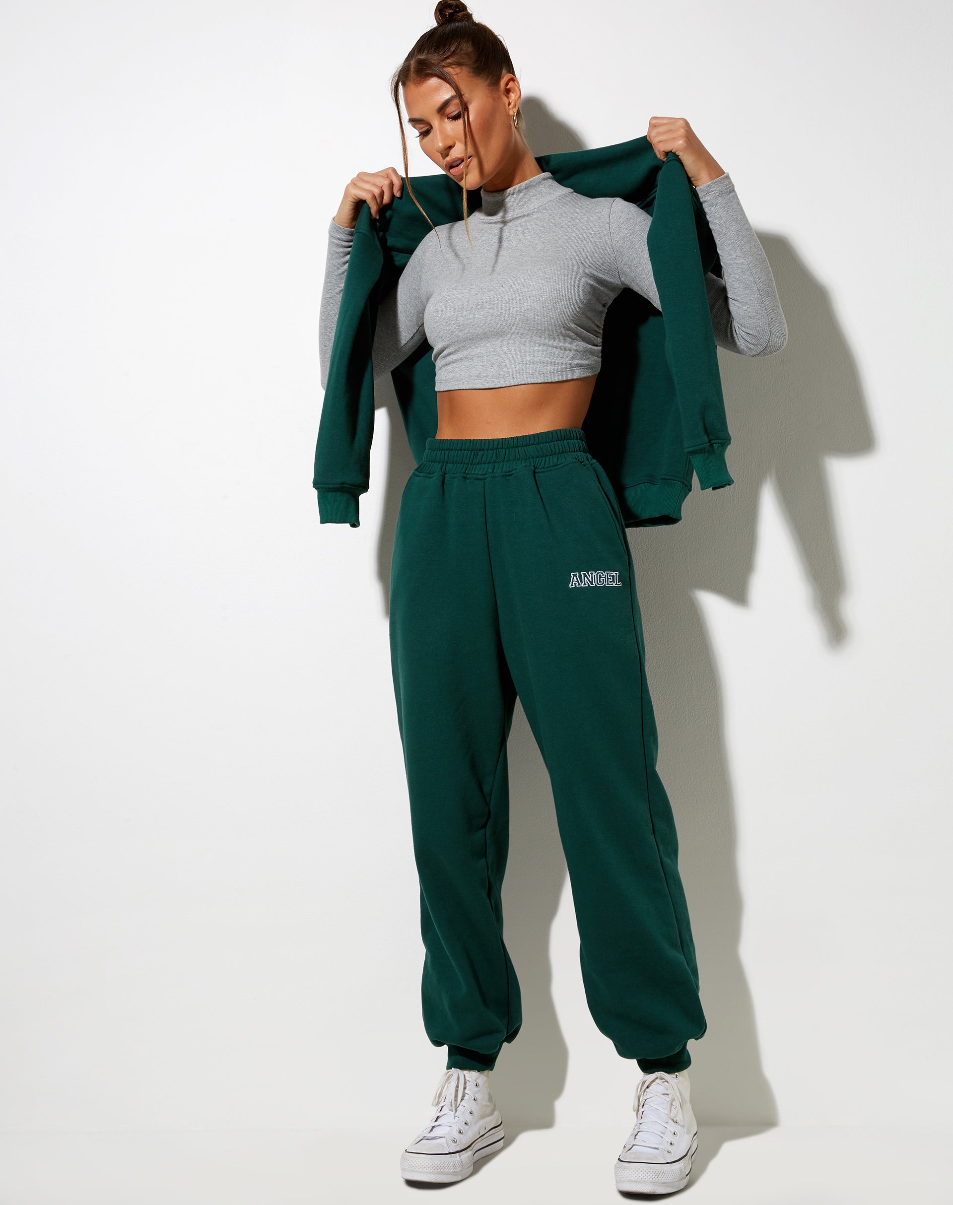 High Waisted Loose Fit Green Angel Joggers Roider motelrocks