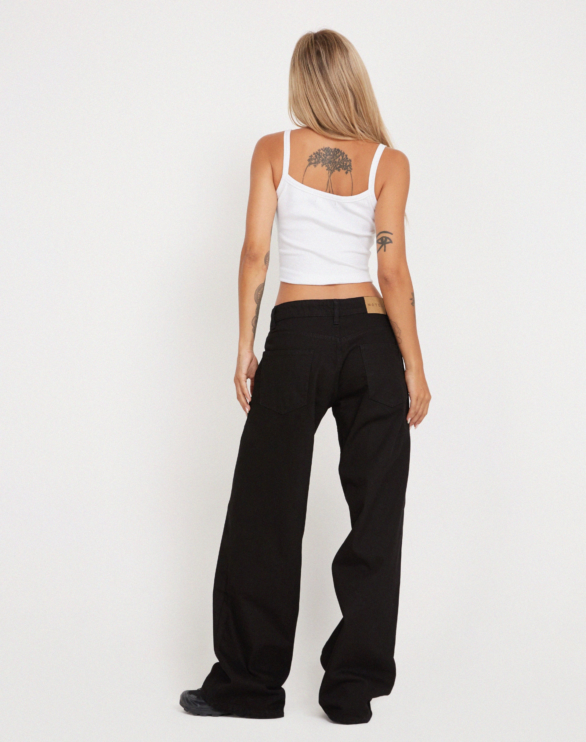 Black Extra Wide Jeans | Roomy – motelrocks.com