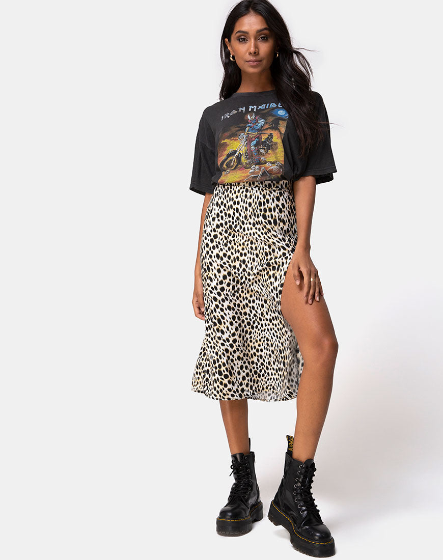 Cheetah on sale midi skirt