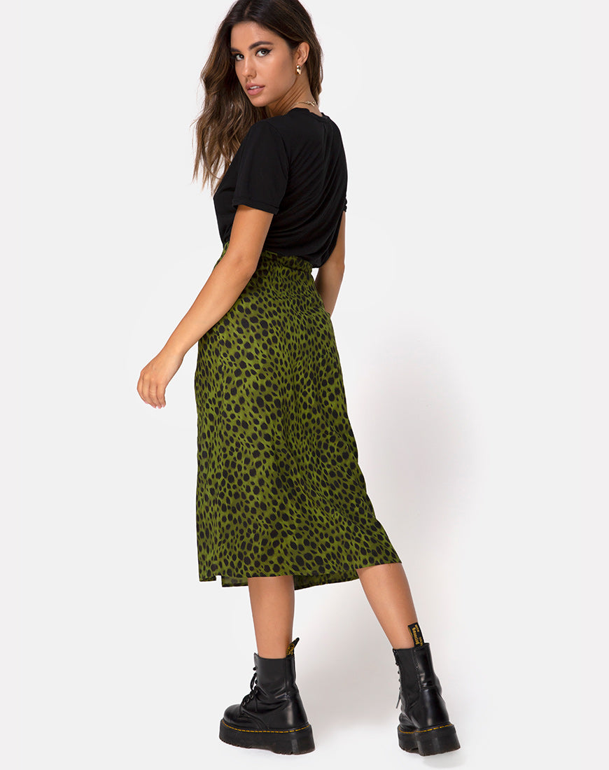 Cheetah midi 2025 skirt clipart