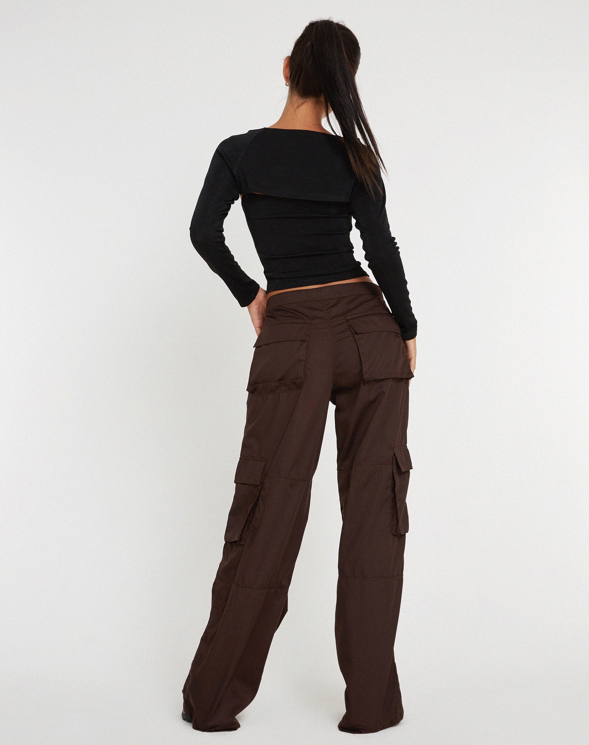 Dark Brown Cargo Trouser | Saul – motelrocks.com