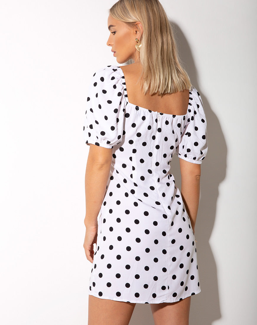 Polka dot shop dress 80s