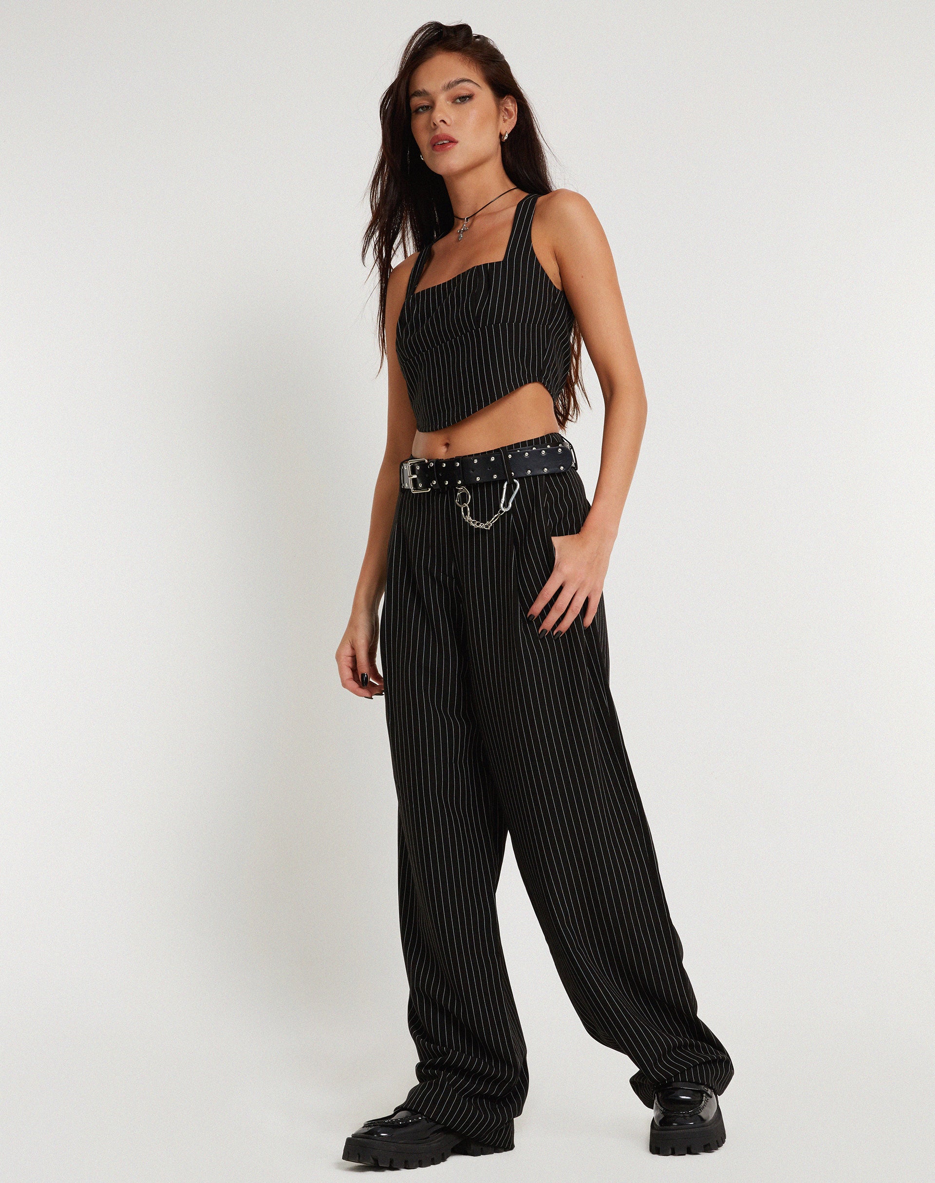 Buy Blue Side Stripe Wide Leg Trousers from Next USA