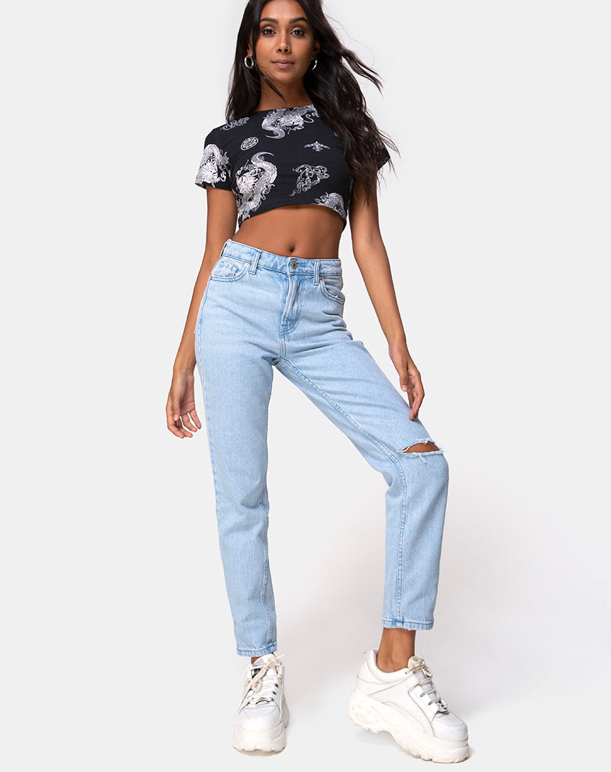 Cropped Dragon Top | Tindy – motelrocks.com