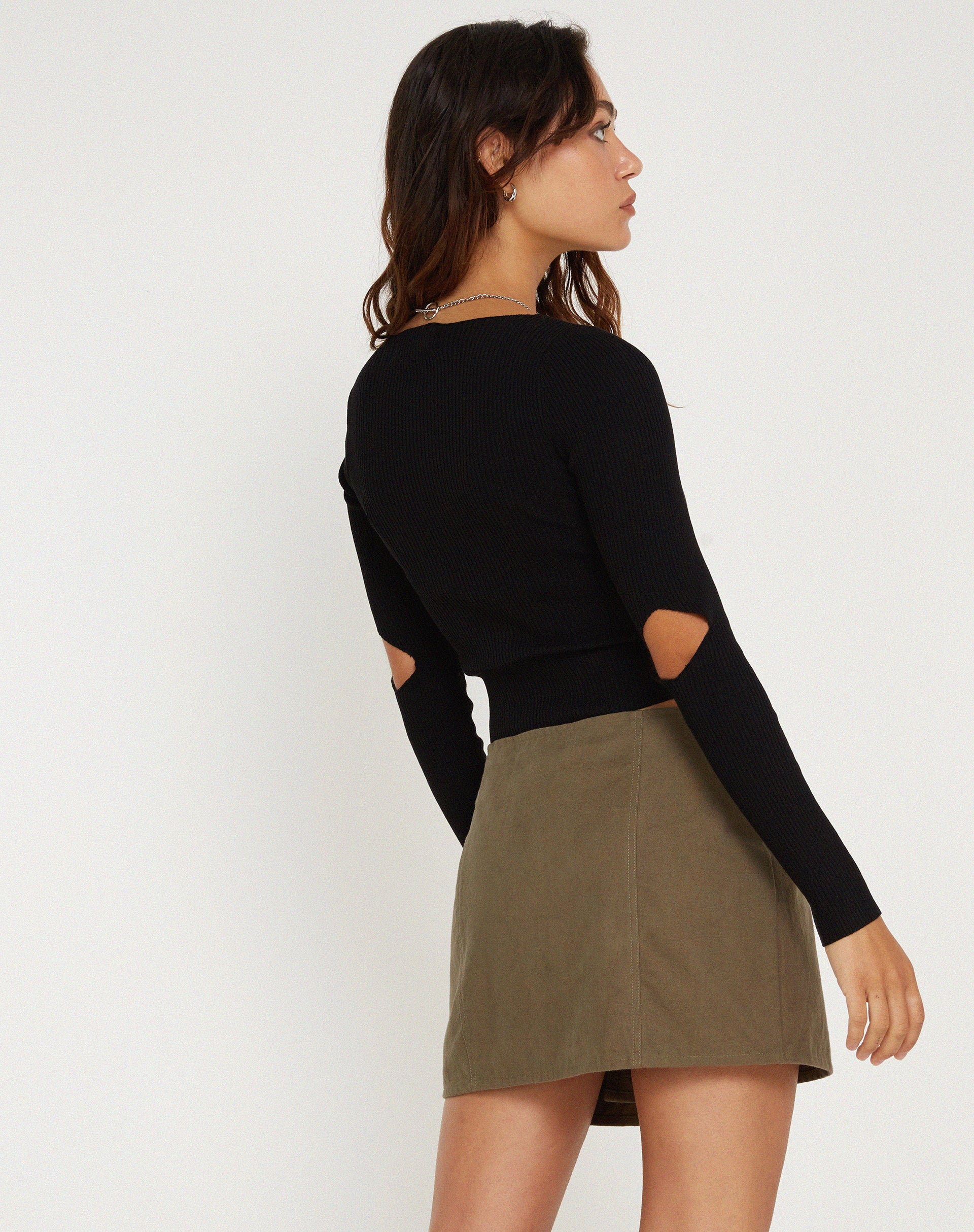 Long khaki outlet skirts black