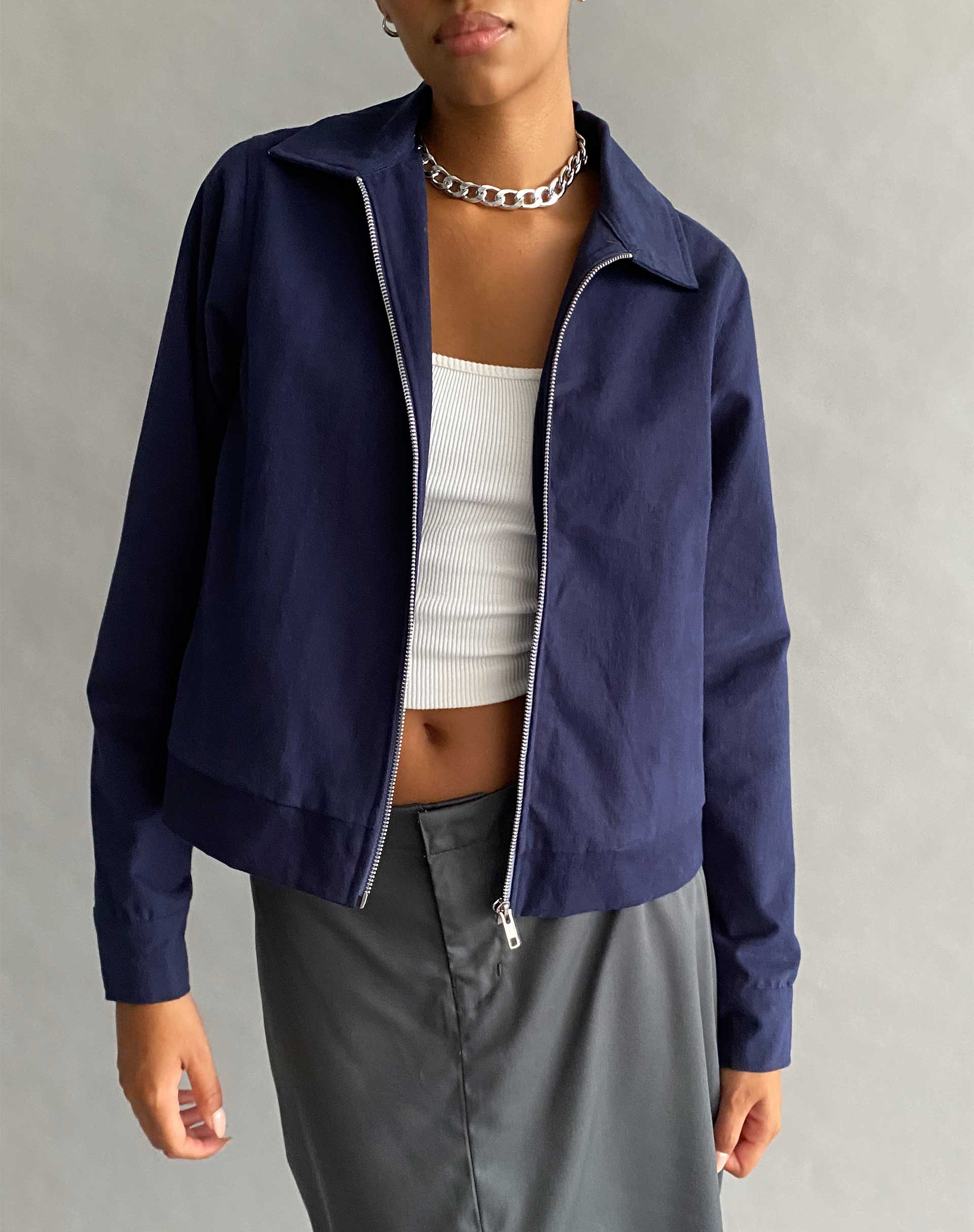 Indigo Denim Jacket | Cavita – motelrocks.com