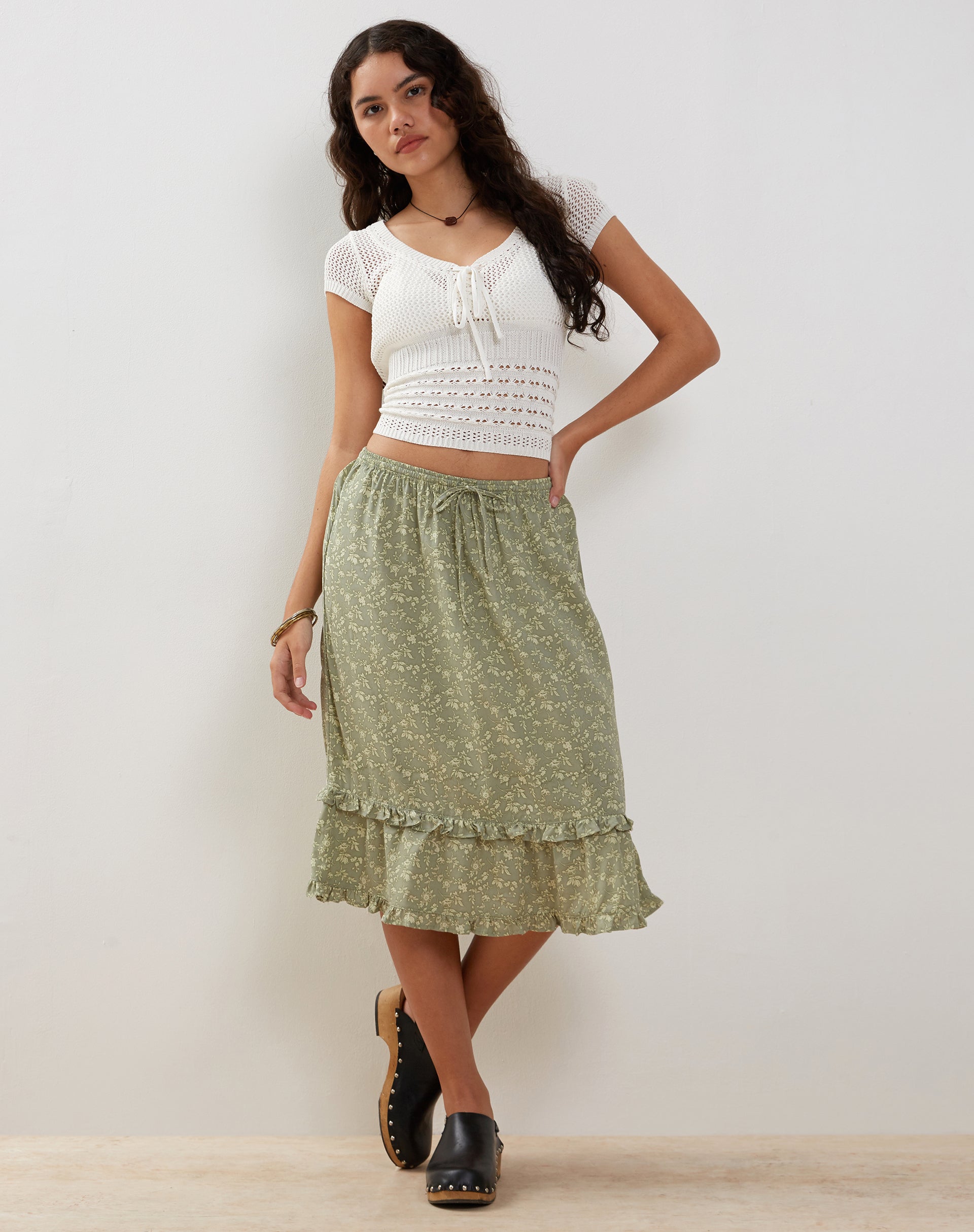 Ditsy floral outlet skirt