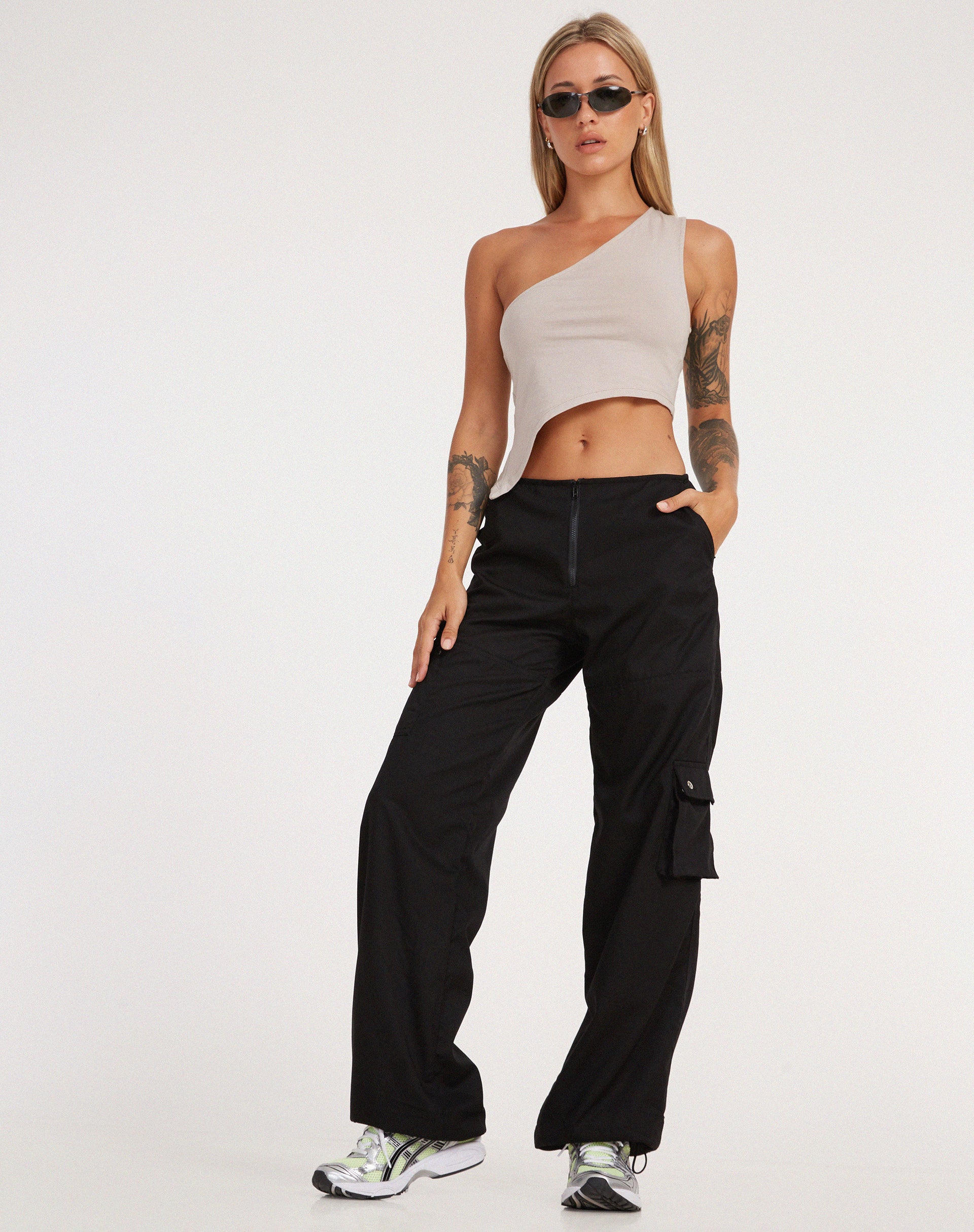 Xander Cargo Trouser in Cotton Drill Black