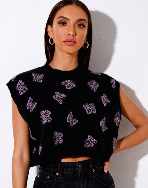 Black and purple outlet jumper