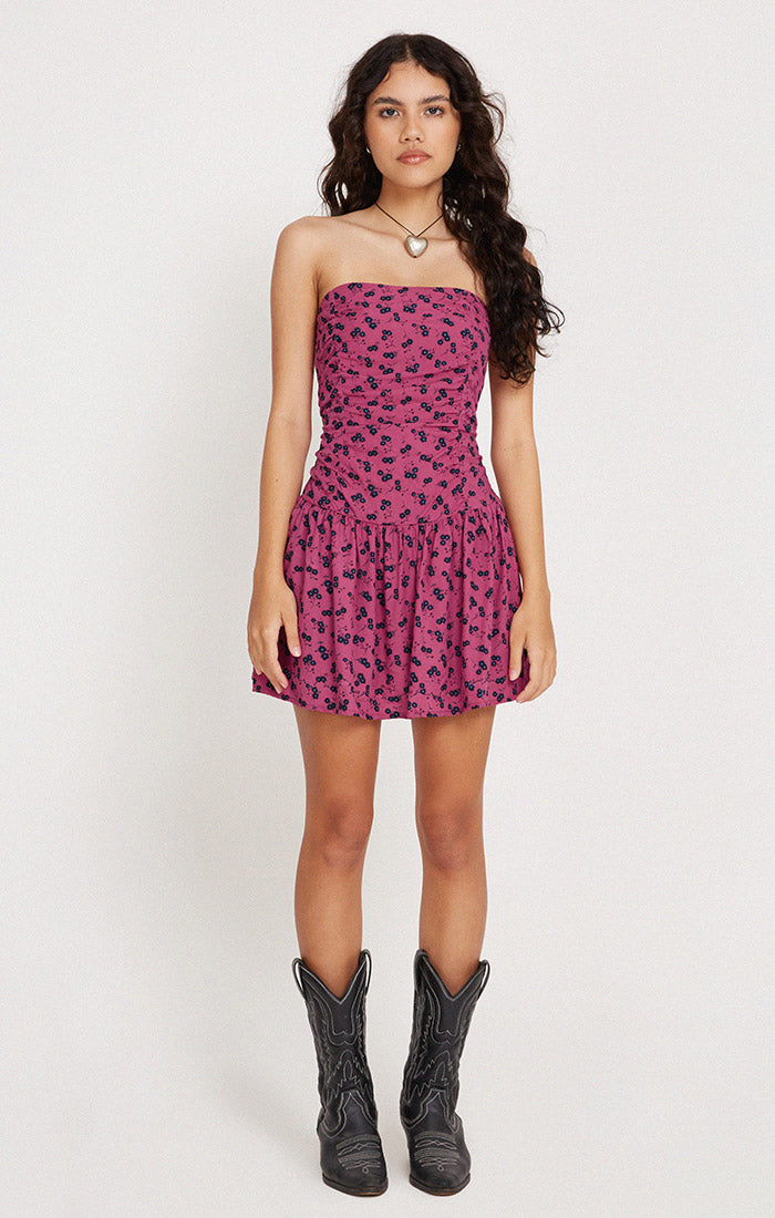 Floral bandeau outlet dress