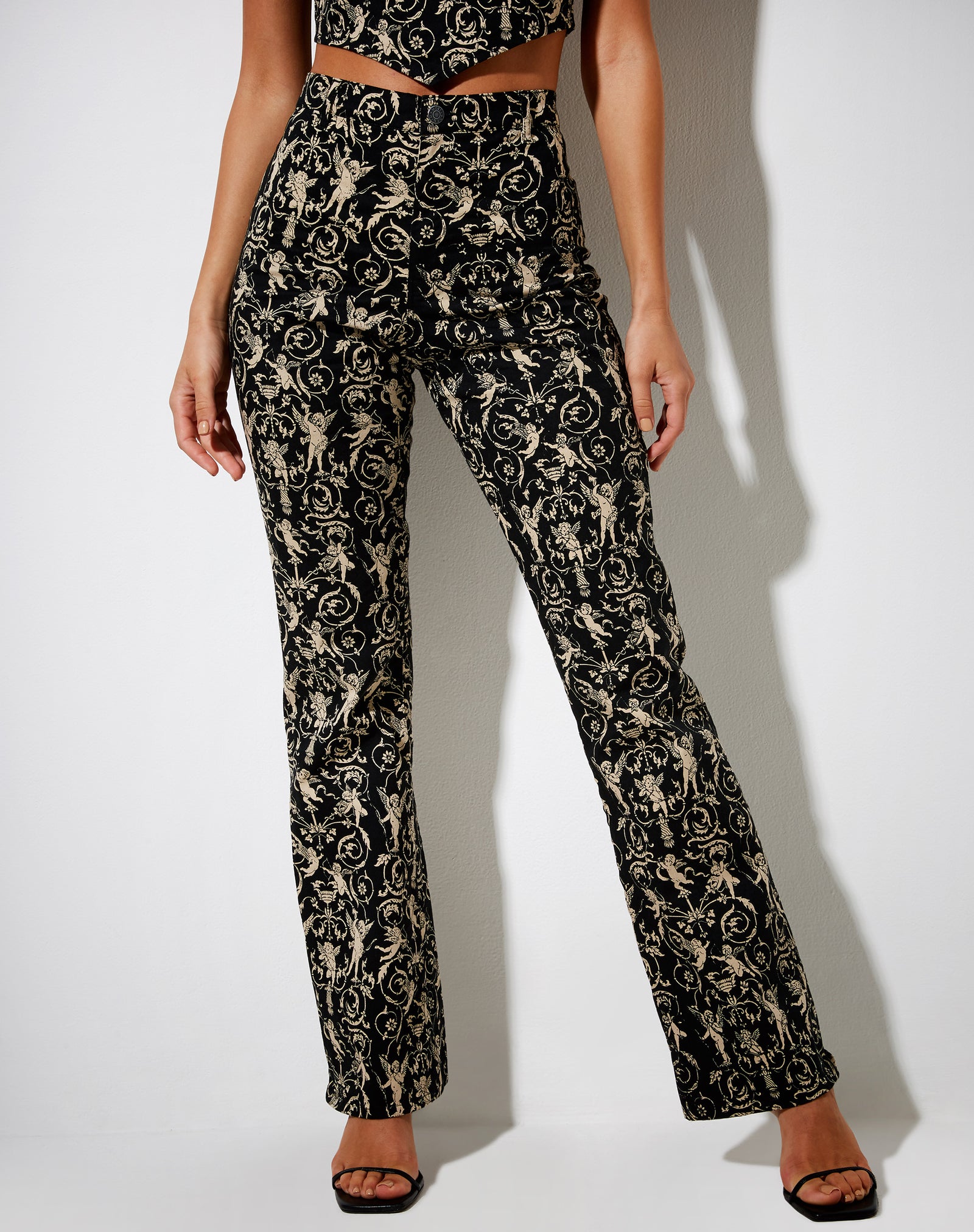 Joseph Ribkoff Black Front Gold Button Trousers  Pamela Scott